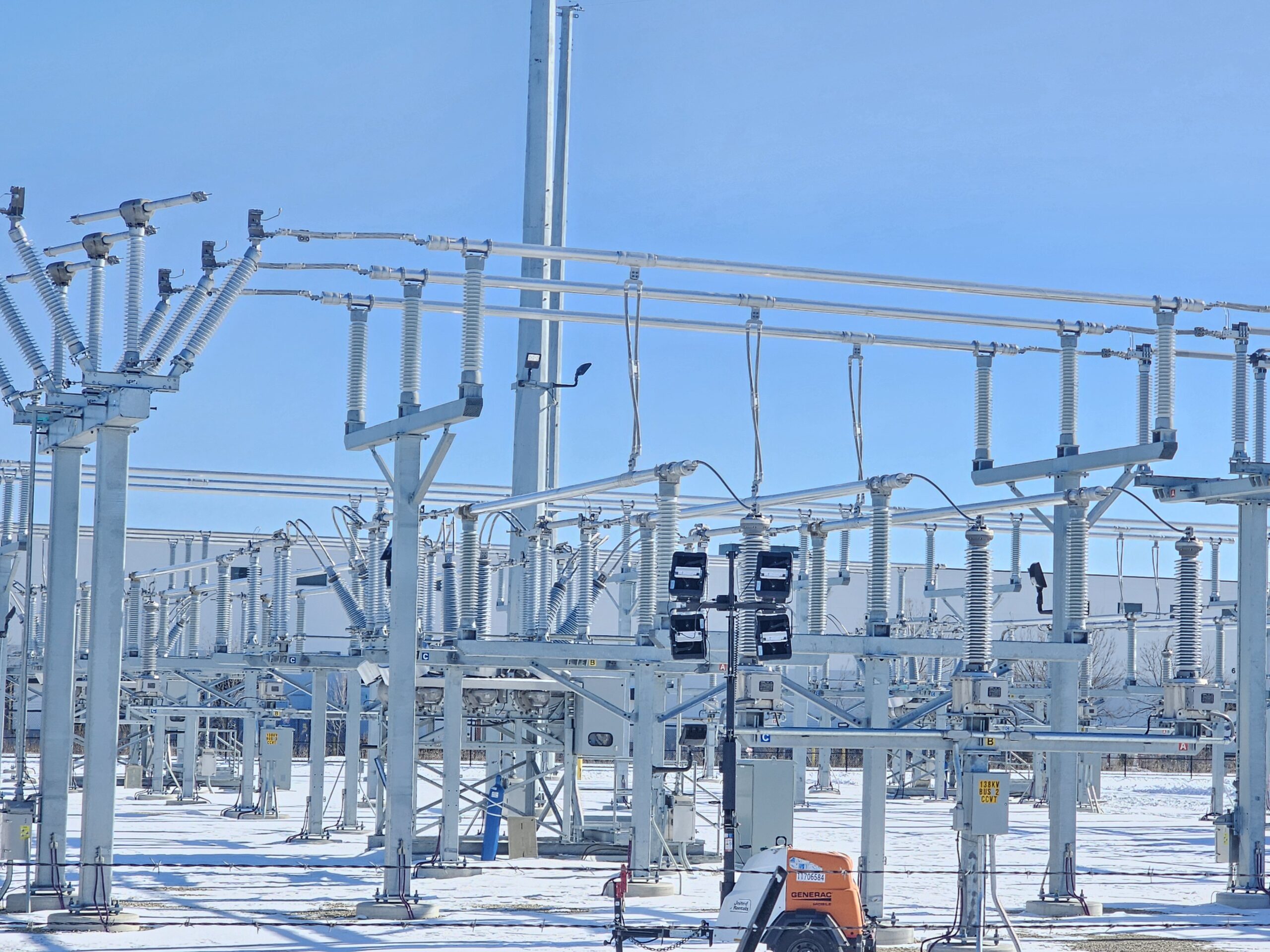 LS-26-Cloud-HQ-Energy-Steel-Project.jpg Energy steel framework at Cloud HQ in Mt. Prospect, Illinois, featuring 150 tons of steel across a 50-acre campus designed for high-density, cloud-based and AI-driven technology with robust on-site power infrastructure.